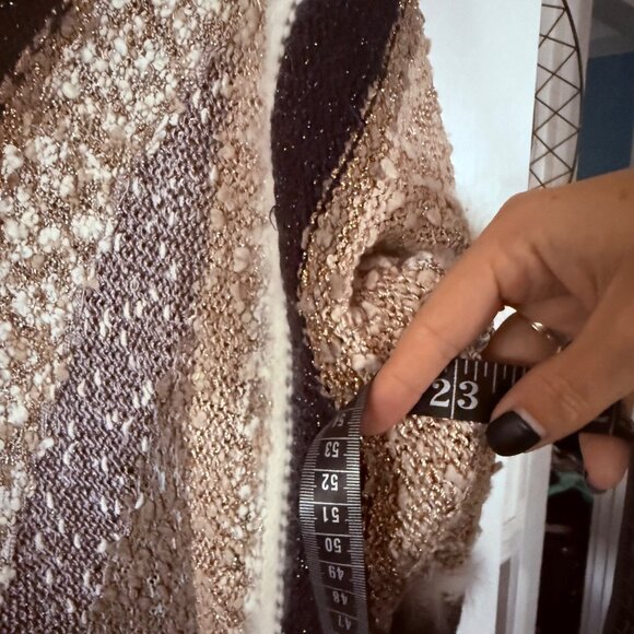 Vintage 80's Madeleine Angora Fur Embellished Knit Sweater sz L (44-46) - Picture 9 of 10